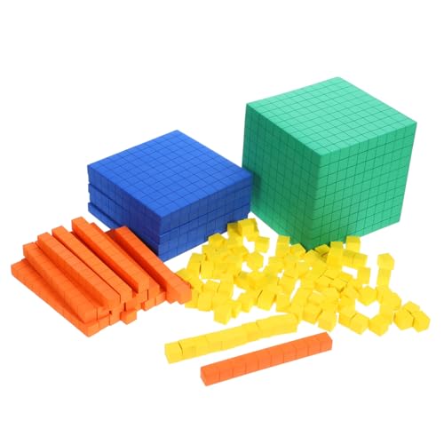 Toddmomy Mathematik Lernwürfel Eva Dezimalblock Modell für Grundschule Matheunterricht und Heimunterricht Logisches und Kreativität für Jungen Mädchen von Toddmomy