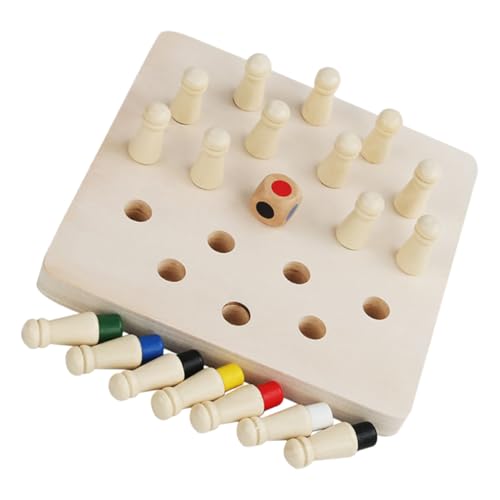 Toddmomy Memory Schachspiel Holz Lernspielzeug Ab Jahre Interaktives Gedächtnisspiel für Fördert Logisches Denken und Konzentration Robustes Holzmaterial Eltern Junge Mädchen von Toddmomy