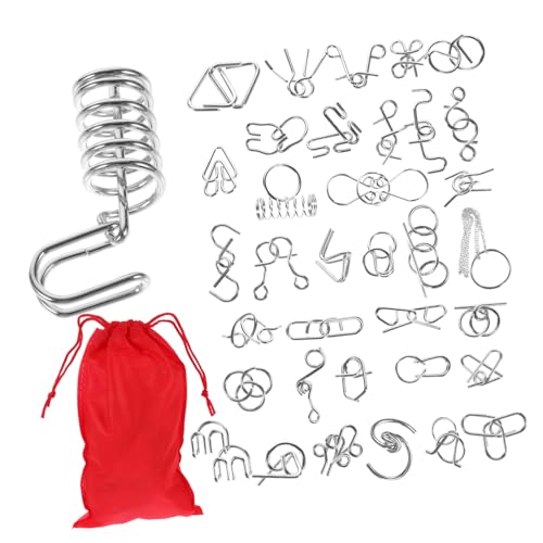Toddmomy Metal Brain Teaser Puzzle Set Teiliges für Erwachsene und Schüler Fördert Kreativität Kritisches und Problemlösungsfähigkeiten Pädagogisches für Altersgruppen von Toddmomy