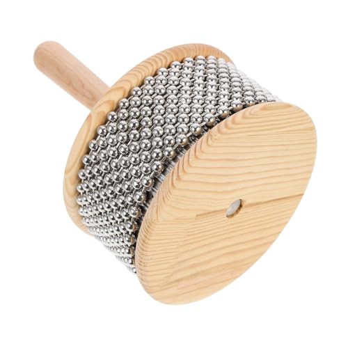 Toddmomy Metal Cabasa Kindermusikinstrument mit Holzgriff Kreatives Musikspielzeug für Jungen und Mädchen Koordination und Kognitiver Entwicklung von Toddmomy