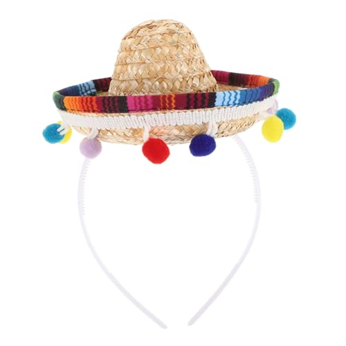 Toddmomy Mexikanische Kinderparty Hüte Mini Sombrero Stirnband für Fiesta und Geburtstagsfeiern Kinderfreundliches Design mit Bunten Fransen für Festliche Anlässe und Foto Requisiten von Toddmomy