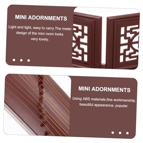 Toddmomy Micro Landscape Decoration Retro Guzheng mit Mini Cosplay Puppenaccessoires Leichtes Detailreiches Handgefertigtes Design Robust und Kindgerecht als Geschenk und Dekoration von Toddmomy
