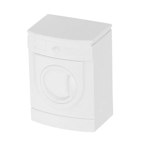 Toddmomy Mikrowaschmaschine Waschmaschinenschrank Waschen Puppenhauszubehör Und Möbel Kleines Waschmaschinenspielzeug Waschmaschine Für Mini-puppenhausmöbel Weiß Plastik von Toddmomy