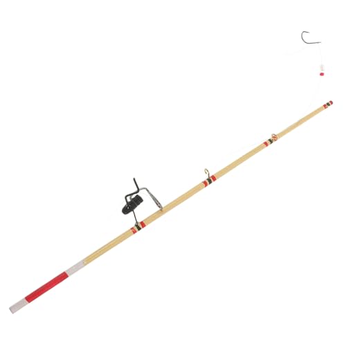 Toddmomy Mini Angelrute Artikel Pole Angeln Fee Tiere Pool Ente Figur Troll Szene Zu Wasser Fischer Puppen Miniatur Reel Kaninchen Brunnen Khaki Kunststoff von Toddmomy