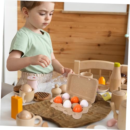 Toddmomy Mini Ei Modell Realistische Künstliche Eier für Kinderküche Lebensechte Miniatur Lebensmittel Dekoration für Puppenhaus Detailreich Langlebig Geeignet für Minihaus von Toddmomy