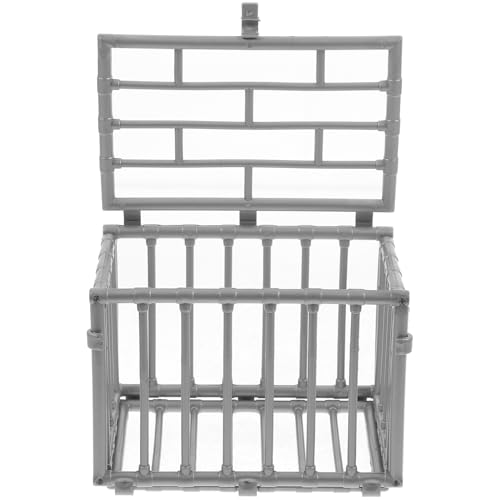 Toddmomy Mini Hauskäfig Modell aus Kunststoff Langlebiges für Mikrohausdekoration Realistisches Design für DIY Projekte und Kreative Tierkäfige für Miniaturfiguren von Toddmomy
