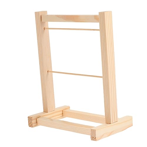 Toddmomy Mini Holz Kleiderständer für Puppenkleidung Doppellagiges Regal zur Aufbewahrung und Präsentation von Puppenoutfits Robustes Glatt Poliertes Design Praktisches Puppenzubehör für Toddmomy Mini Holz Kleiderständer für Puppenkleidung Doppellagiges Regal zur Aufbewahrung und Präsentation von Puppenoutfits Robustes Glatt Poliertes Design Praktisches Puppenzubehör für von Toddmomy