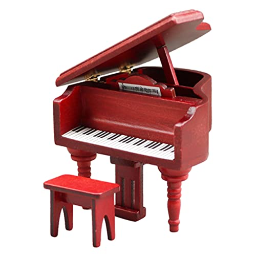 Toddmomy Mini Klavier für Puppenhaus Holz Musikinstrument mit Feiner Verarbeitung Zubehör für Miniaturmusikräume Toddmomy Mini Klavier für Puppenhaus Holz Musikinstrument mit Feiner Verarbeitung Zubehör für Miniaturmusikräume von Toddmomy