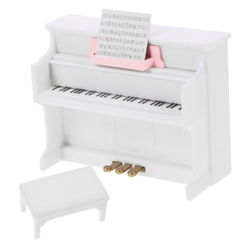 Toddmomy Mini Klavier für Puppenhaus Musikinstrument Modell mit Hocker DIY Dekoration für Puppenstube Sicher und Leicht für Kreative Gestaltung von Miniaturen Toddmomy Mini Klavier für Puppenhaus Musikinstrument Modell mit Hocker DIY Dekoration für Puppenstube Sicher und Leicht für Kreative Gestaltung von Miniaturen von Toddmomy