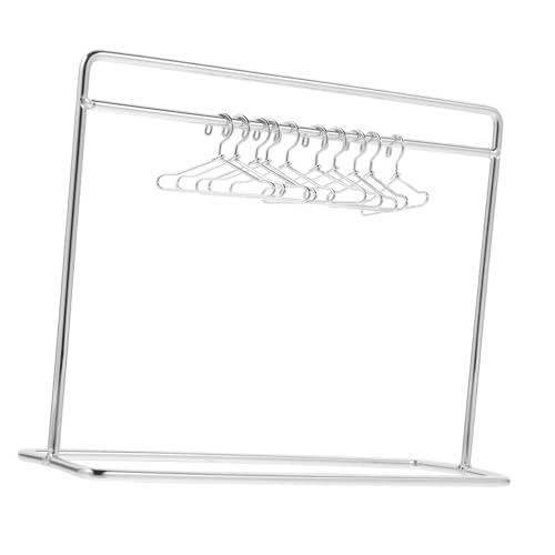 Toddmomy Mini Kleiderbügel für Puppen Teiliges mit Kleinen Hängern und Silbernem Kleiderständer Puppenzubehör zur Aufbewahrung und Präsentation von Puppenkleidung Toddmomy Mini Kleiderbügel für Puppen Teiliges mit Kleinen Hängern und Silbernem Kleiderständer Puppenzubehör zur Aufbewahrung und Präsentation von Puppenkleidung von Toddmomy