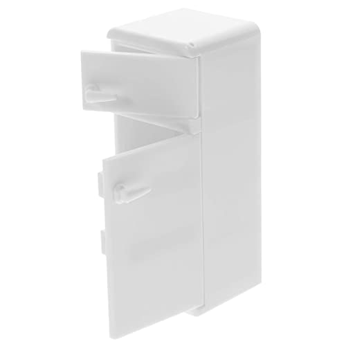 Toddmomy Mini-Kühlschrank-Modell Puppenhaus-Miniaturen Miniatur-Dinge Fotografie-Modell-Kühlschrank Küchenminiaturen Mini-Ornamente zum Basteln Miniaturmöbel Plastik Weiß von Toddmomy