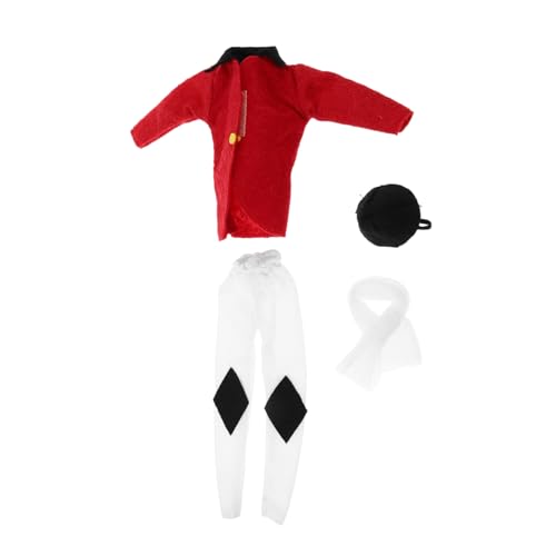 Toddmomy Mini Pferdereit-Outfit für Puppen Rotes Reiterkostüm mit Jacke Beinbekleidung und Schal Sammler-puppenbekleidung für Dress-up und Display Toddmomy Mini Pferdereit-Outfit für Puppen Rotes Reiterkostüm mit Jacke Beinbekleidung und Schal Sammler-puppenbekleidung für Dress-up und Display von Toddmomy