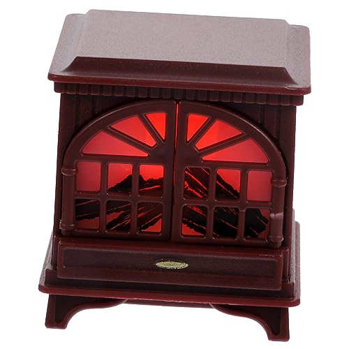 Toddmomy Mini Puppenhaus Kamin Modell Miniatur Kamin Dekoration aus Detailgetreu und Beleuchtet Puppenhaus Zubehör für Tiny House Möbel Mini Haus Deko für Puppenstube und Bastelprojekte von Toddmomy