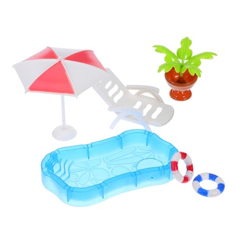 Toddmomy Mini Schwimmring Sonnenschirm und Strandstuhl Modell für Puppenhaus DIY Fee Garten Dekoration Kinderspielzeug Kreatives Strand und Poolszenen Toddmomy Mini Schwimmring Sonnenschirm und Strandstuhl Modell für Puppenhaus DIY Fee Garten Dekoration Kinderspielzeug Kreatives Strand und Poolszenen von Toddmomy