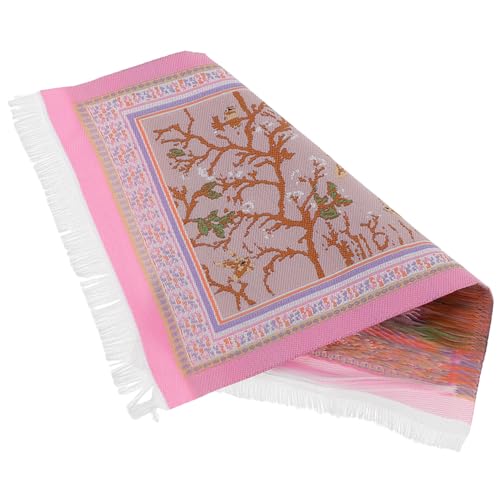 Toddmomy Mini Teppich Fell Wohnbereich Für Gewebten Teppich Puppenhaus Teppich Mini Vintage Bodenteppich Mini Requisite Kleines Hauszubehör Kleines Mini Hausbedarf Rosa von Toddmomy