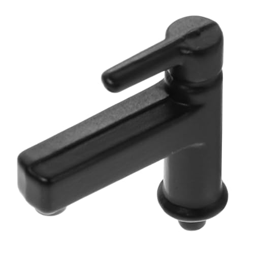 Toddmomy Miniatur Wasserhahn Für Küche Und Bad Für Kreative Spielwelten Und Dekoration Schwarze Ausführung Für Detailgetreue Szenen von Toddmomy