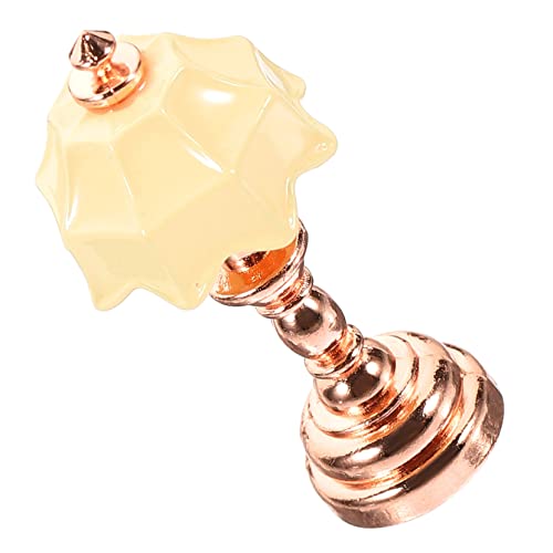 Toddmomy Mini-schreibtischlampe Kinderspielzeug Puppenstubenzubehör Maßstab 1 12 Miniaturlampe Puppenhauslichter Mini-Sachen Puppenhaus Schreibtischlampe Eisen von Toddmomy