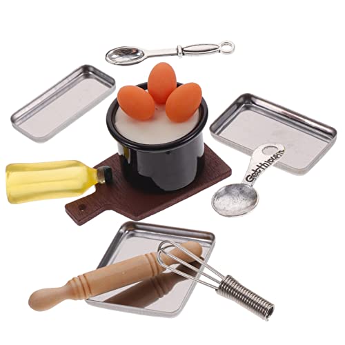 Toddmomy Miniatur Backset für Puppenhaus Küchenzubehör mit Backblech und Eier Set für Rollenspiele und Kreative Kochaktivitäten Toddmomy Miniatur Backset für Puppenhaus Küchenzubehör mit Backblech und Eier Set für Rollenspiele und Kreative Kochaktivitäten von Toddmomy