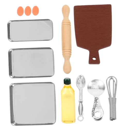 Toddmomy Miniatur Backzubehör Mini Küchenutensilien Puppenhaus Buntes Miniatur Backset für Puppenhaus Dekoration für Mini Küche von Toddmomy
