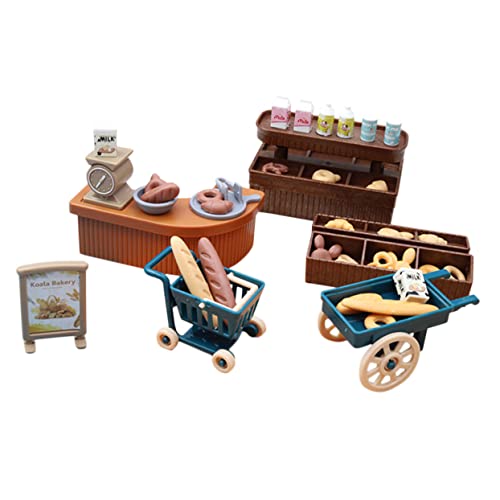 Toddmomy Miniatur Bäckerei Dekoration Lebensechtes Backwaren Modell Farbenfrohes Puppenhaus Zubehör für Miniaturlandschaften und Spielküchen Teiliges Arrangement von Toddmomy
