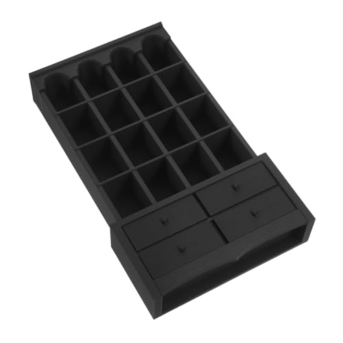 Toddmomy Miniatur Bücherregal Holz Vintage Stil Tiny Cabinet mit Detaillierter Verarbeitung Vielseitig für Puppenhaus Dekoration Schulprojekte Kreatives Spiel Schwarz von Toddmomy