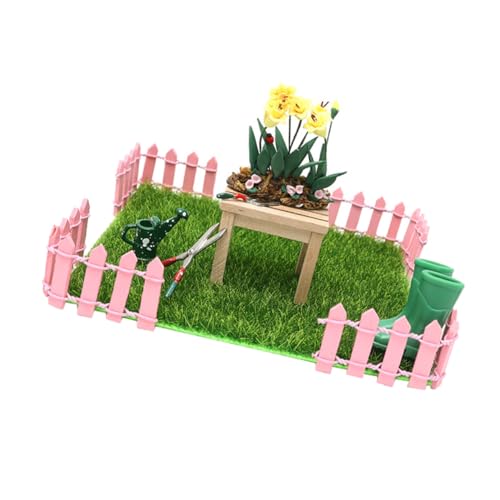 Toddmomy Miniatur Garten Teilig Miniatur Puppenhaus Zubehör Lebensechte Mini Garten Dekoration Feine Verarbeitung für Outdoor Mikrolandschaft und Puppenhaus Szenen von Toddmomy