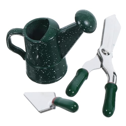Toddmomy Miniatur Gartenwerkzeug Teilig Miniatur Gießkanne Puppenhaus Zubehör Mini Garten Accessoires für Dekoration und Basteln von Toddmomy