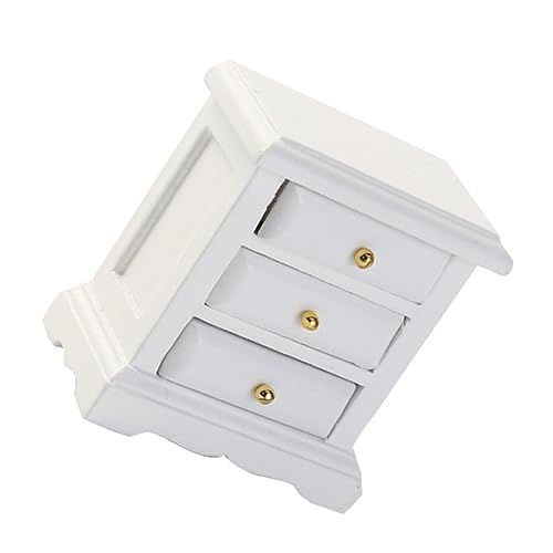 Toddmomy Miniatur Holz Kommode mit Schublade Puppenhaus Möbel Dekoration Robustes Mini Möbelstück für Puppenhaus Wohnzimmer Kreative Kleine Schrank Nachttisch Modell Weiß Lackiert Toddmomy Miniatur Holz Kommode mit Schublade Puppenhaus Möbel Dekoration Robustes Mini Möbelstück für Puppenhaus Wohnzimmer Kreative Kleine Schrank Nachttisch Modell Weiß Lackiert von Toddmomy