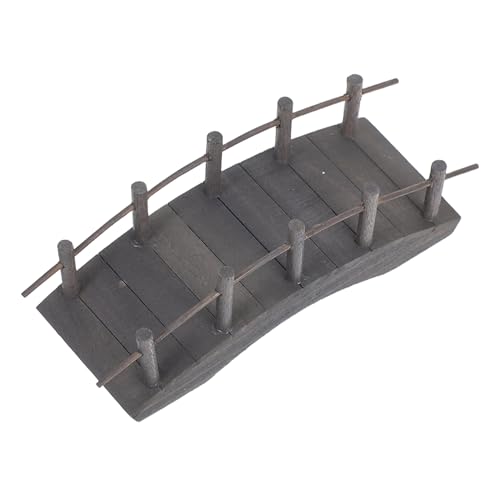 Toddmomy Miniatur Holzbogenbrücke Vintage Stil Kleine Holzbrücke für Puppenhaus Feengarten Bonsai Terrarium Dekoration Wetterfest Robust für Miniaturlandschaften von Toddmomy