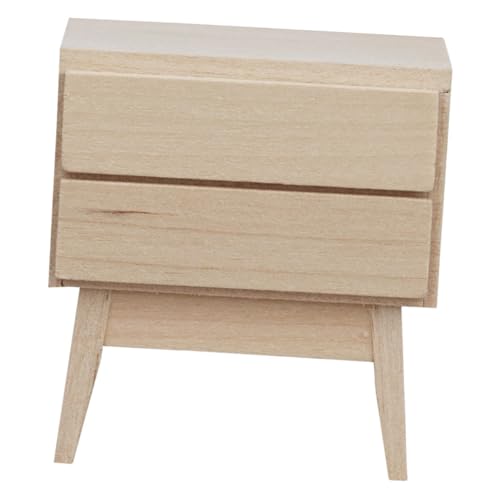 Toddmomy Miniatur Holzschrank Modell für Puppenhaus Wohnzimmer Dekoration Handgefertigtes Mini Möbel Kompakter Nachttisch Detailreiches Wohnaccessoire für Kreative Miniaturlandschaften von Toddmomy