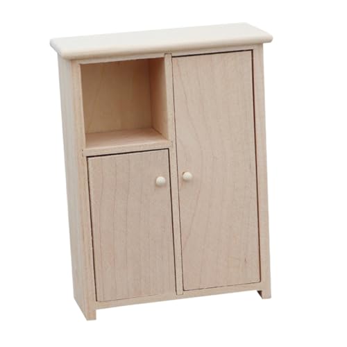 Toddmomy Miniatur Holzschrank Puppenhausmöbel Kleines Regal Praktische Dekoration Stabile Miniaturmöbel für Puppenhaus DIY Fotorequisite Schlafzimmer Zubehör von Toddmomy