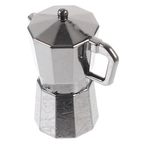 Toddmomy Miniatur Kaffeemaschine aus Realistische Puppenhaus Dekoration Langlebiger Mini Kaffeekessel mit Griff für Puppenküche Detailgetreues Zubehör für Mini Haus Szenen von Toddmomy