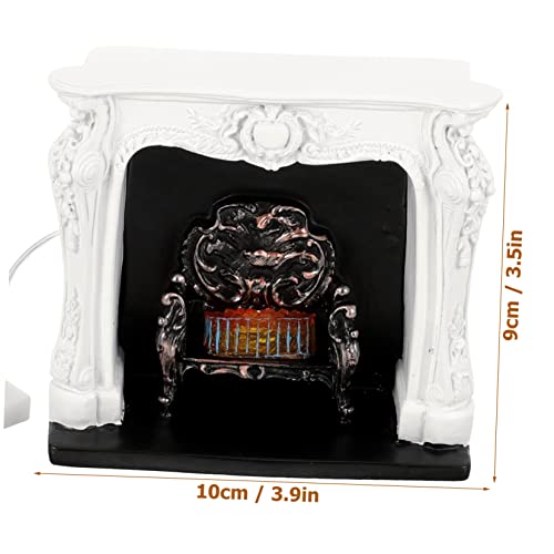 Toddmomy Miniatur Kamin für Puppenhaus Detailreiches Mini Haus Möbel Realistische Resin Feuerstelle Dekoratives Accessoire für Miniaturhäuser Kleine Handgefertigte Einrichtung von Toddmomy