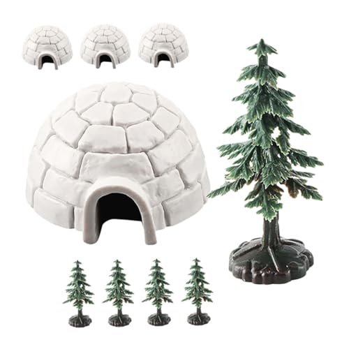 Toddmomy Miniatur Modell mit Weihnachtsbaum Figuren Teiliges aus Robustem Kunststoff Realistische Pädagogische Spielzeuge für DIY Kuchen Dekoration und Puppenhaus Zubehör von Toddmomy