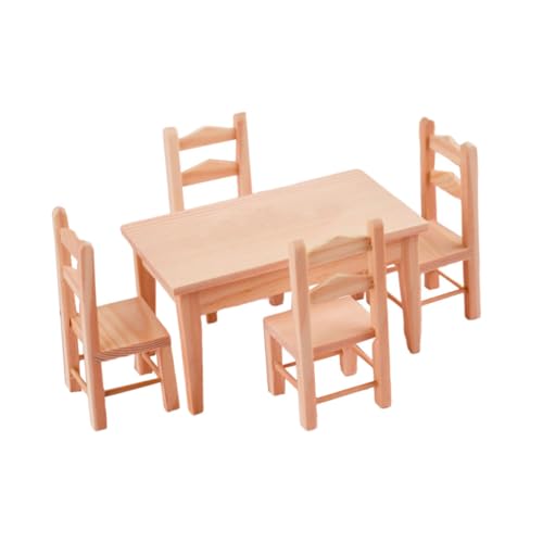 Toddmomy Miniatur Möbel Set Maßstab Miniatur Tisch und Stühle aus Holz Mini Haus Zubehör für Puppenhaus Dekoration Kleines Leichtes Möbelmodell Detailreiche Spielzeugmöbel Toddmomy Miniatur Möbel Set Maßstab Miniatur Tisch und Stühle aus Holz Mini Haus Zubehör für Puppenhaus Dekoration Kleines Leichtes Möbelmodell Detailreiche Spielzeugmöbel von Toddmomy