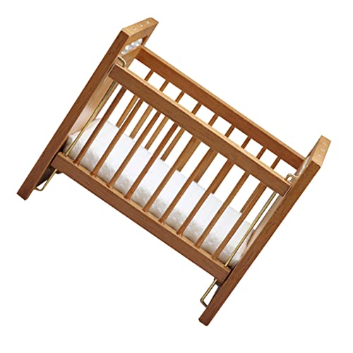 Toddmomy Miniatur Möbel für Puppenhaus Dekorativer Mini Bett Modell mit Matratze für Kinderzimmer Hochwertiges Puppenhaus Zubehör für Kreatives und DIY Projekte von Toddmomy