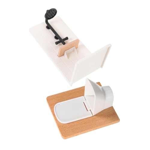 Toddmomy Miniatur Puppenhaus Badezimmer Mini Wc Duschkabine Farbecht Sicher Fantasieanregend Kleines Puppenmöbel für Kreatives Rollenspiel von Toddmomy
