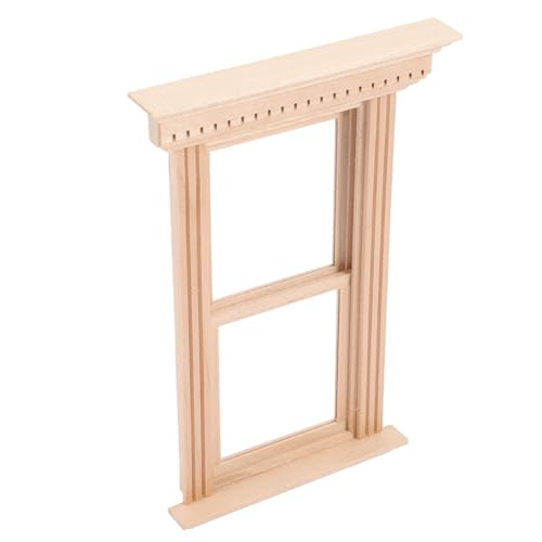 Toddmomy Miniatur Puppenhaus Fensterrahmen Modell Realistische DIY Möbel für Mini Haus Dekoration Detailreiche Schiebefenster für Puppenhaus Zubehör und Bastelfans von Toddmomy