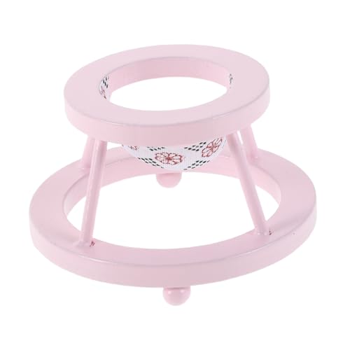 Toddmomy Miniatur Puppenhaus Lauflernhilfe aus Holz Detailgetreuer Rosa Puppenhaus Kinderstuhl Kompakt und Leicht Zubehör für Realistische und Spielsets Toddmomy Miniatur Puppenhaus Lauflernhilfe aus Holz Detailgetreuer Rosa Puppenhaus Kinderstuhl Kompakt und Leicht Zubehör für Realistische und Spielsets von Toddmomy