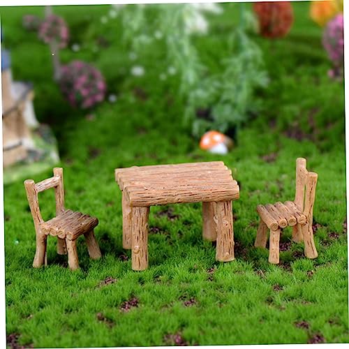 Toddmomy Miniatur Puppenhaus Möbel Teiliges Resin Modell mit Mini Schreibtisch und Stuhl Realistisch Gestaltetes Mini Haus Zubehör für Kreative Dekoration und Spielspaß von Toddmomy