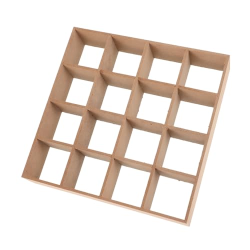 Toddmomy Miniatur Puppenhaus Regal Fächer Holzoptik Möbel Organizer Display Shelf für Kinderzimmer und Dollhouse Dekoration von Toddmomy