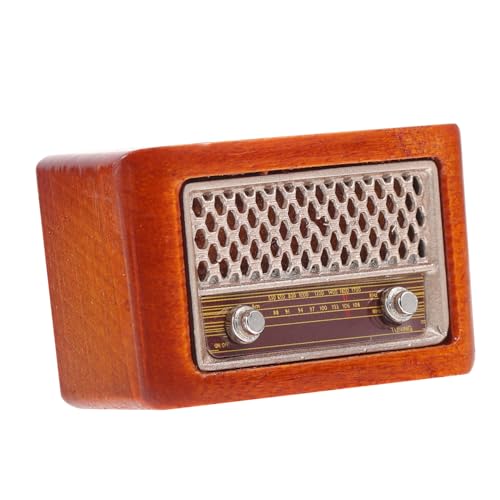 Toddmomy Miniatur Radiomodell Vintage Stil Spielhaus Zubehör Realistische Miniatur Dekoration Puppenhaus Mini Haus Handwerk Sammlerstück von Toddmomy