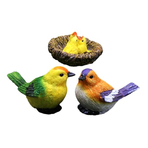 Toddmomy Miniatur Resin Vogel Nest Deko Leicht Realistisch für Puppenhaus Mikro Landschaft Garten für Sammler Vielseitig Einsetzbar zur Wohnraumverschönerung von Toddmomy