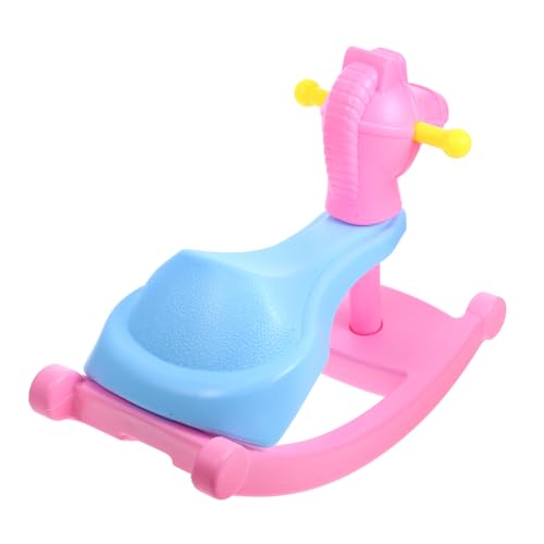 Toddmomy Miniatur Schaukelpferd Modell Schaukelpferd Mini Schaukelpferd Ornament Puppenhaus Requisite Mini Accessoire Mini Möbel Ornament Mini Schaukelpferd Modell Rosa von Toddmomy