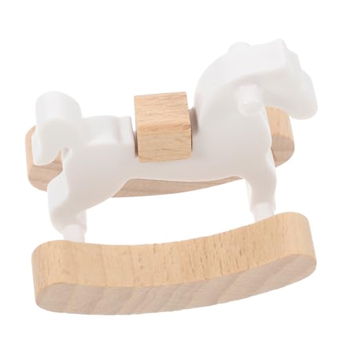 Toddmomy Miniatur Schaukelpferd für Puppenhaus Vintage Holzspielzeug Dekoration für Miniaturszenen und Leichtes Möbelstück für Puppenhaus und Kreative Gestaltung von Toddmomy