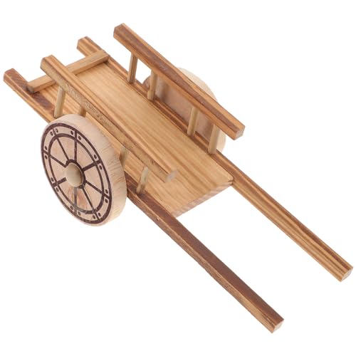 Toddmomy Miniatur Schubkarren Modell aus Holz Retro Gartenwagen für Mikrolandschaften Dekoratives Trolley Modell für Sammler und Garten Deko Langlebig und Realistisch für Zuhause und von Toddmomy