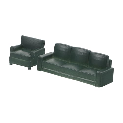 Toddmomy Miniatur Sofa Grün Realistische Puppenhaus Möbel Hochwertiges Resin Material Modernes Design Dekoratives Wohnzimmer Zubehör für Kreative DIY Szenen von Toddmomy