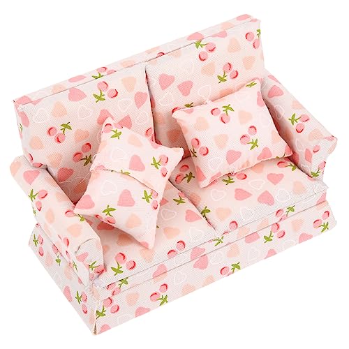 Toddmomy Miniatur Sofa Modell Maßstab Puppenhaus Möbel mit Kirsch Herz Design Deko Mini Couch für Kinderzimmer Geschenkidee für Puppenhaus Wohnzimmer Zubehör Toddmomy Miniatur Sofa Modell Maßstab Puppenhaus Möbel mit Kirsch Herz Design Deko Mini Couch für Kinderzimmer Geschenkidee für Puppenhaus Wohnzimmer Zubehör von Toddmomy