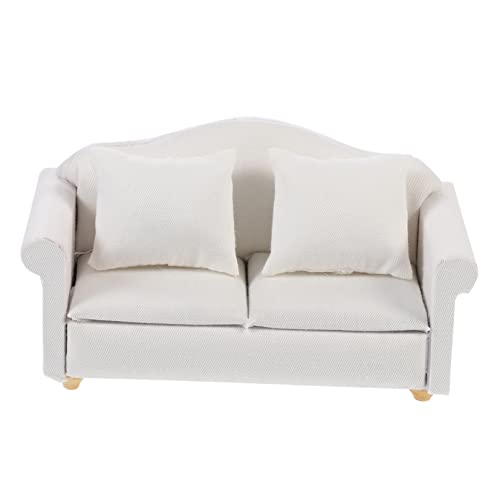 Toddmomy Miniatur Sofa für Puppenhaus Kreatives Weißes Möbelstück aus Hochwertigem Stoff für Miniatur Szenen Fantasie und Kreativität von Kindern Toddmomy Miniatur Sofa für Puppenhaus Kreatives Weißes Möbelstück aus Hochwertigem Stoff für Miniatur Szenen Fantasie und Kreativität von Kindern von Toddmomy