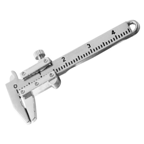 Toddmomy Miniatur Verniermaßstab Modell Kleines Metall Messwerkzeug Silbernes Miniatur Lineal Puppenhaus Zubehör Vielseitiges Mini Study Supply für DIY Puppenhaus Dekoration von Toddmomy